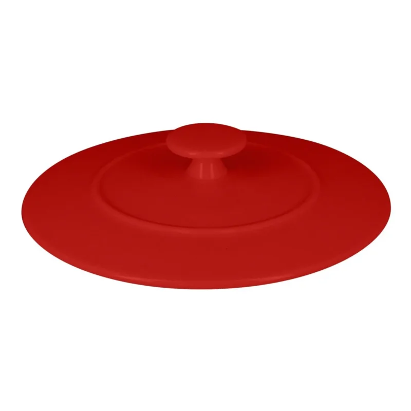 Couvercle pour cocotte rond rouge porcelaine vitrifiée Ø 15,8 cm Chefs Fusion Rak Solde