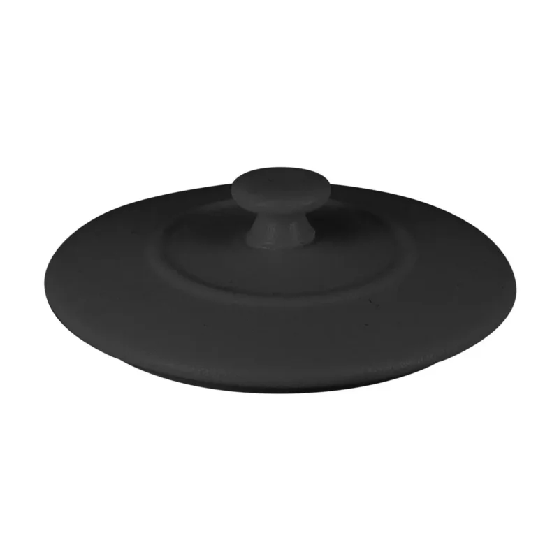 Couvercle pour cocotte rond noir porcelaine vitrifiée Ø 9,8 cm Chefs Fusion Rak Quantité Limitée
