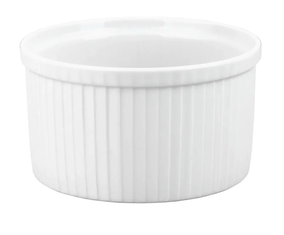 Moule à soufflé rond blanc porcelaine culinaire Ø 11,5 cm Pillivuyt Authentique