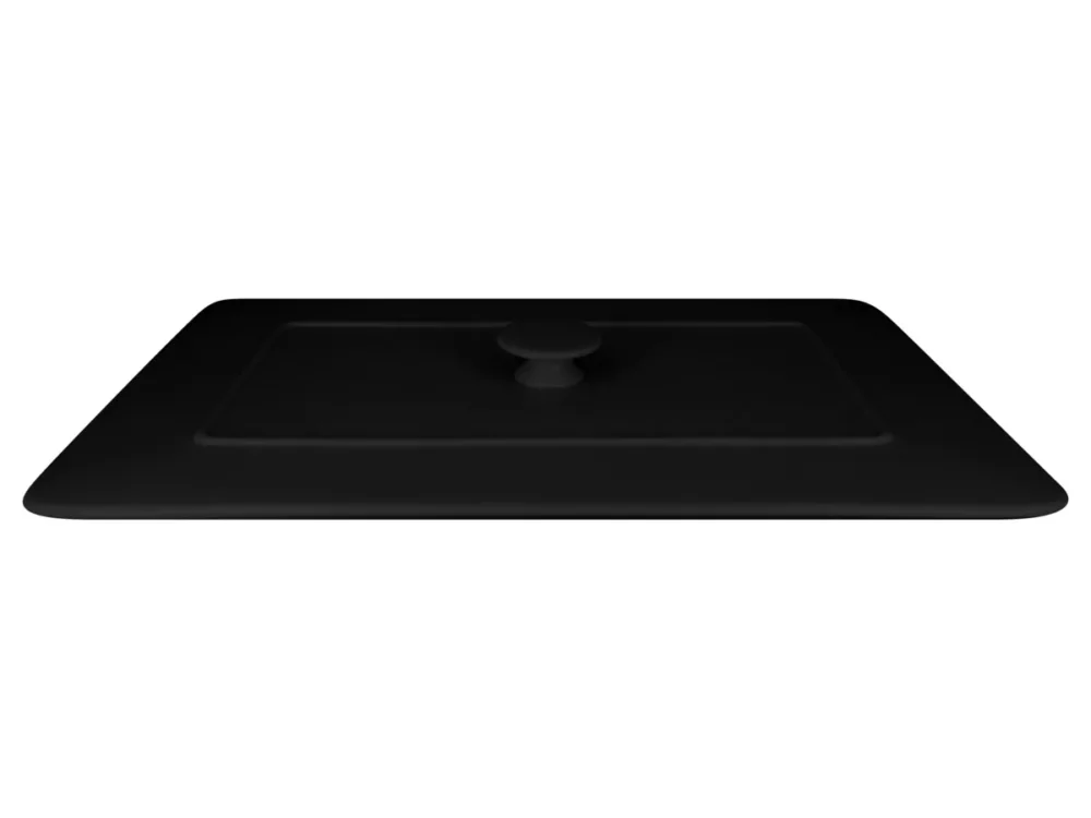 Prix Cassé Couvercle pour terrine rectangulaire noir porcelaine vitrifiée 39,5x24,5 cm Chefs Fusion Rak