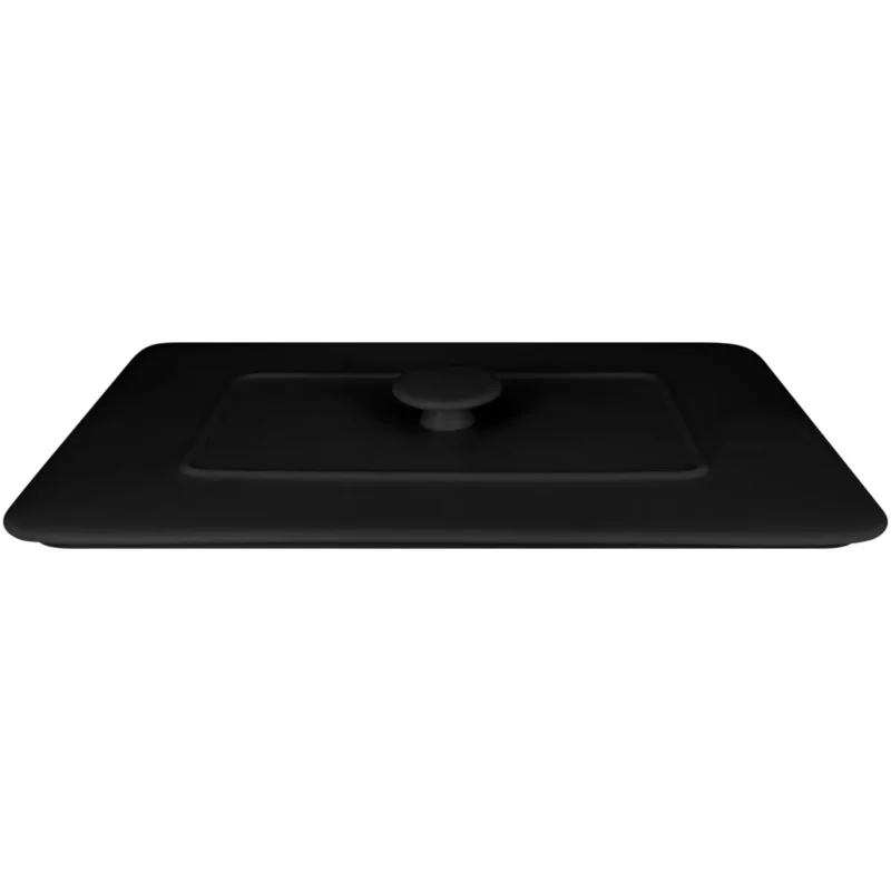 Offre Limitée Couvercle pour terrine rectangulaire noir porcelaine vitrifiée 32x22 cm Chefs Fusion Rak