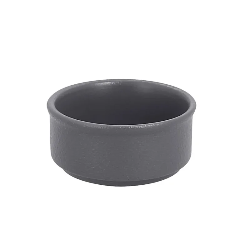 Ramequin rond Gris stone porcelaine vitrifiée Ø 8 cm Neo Fusion Rak Prix Réduit