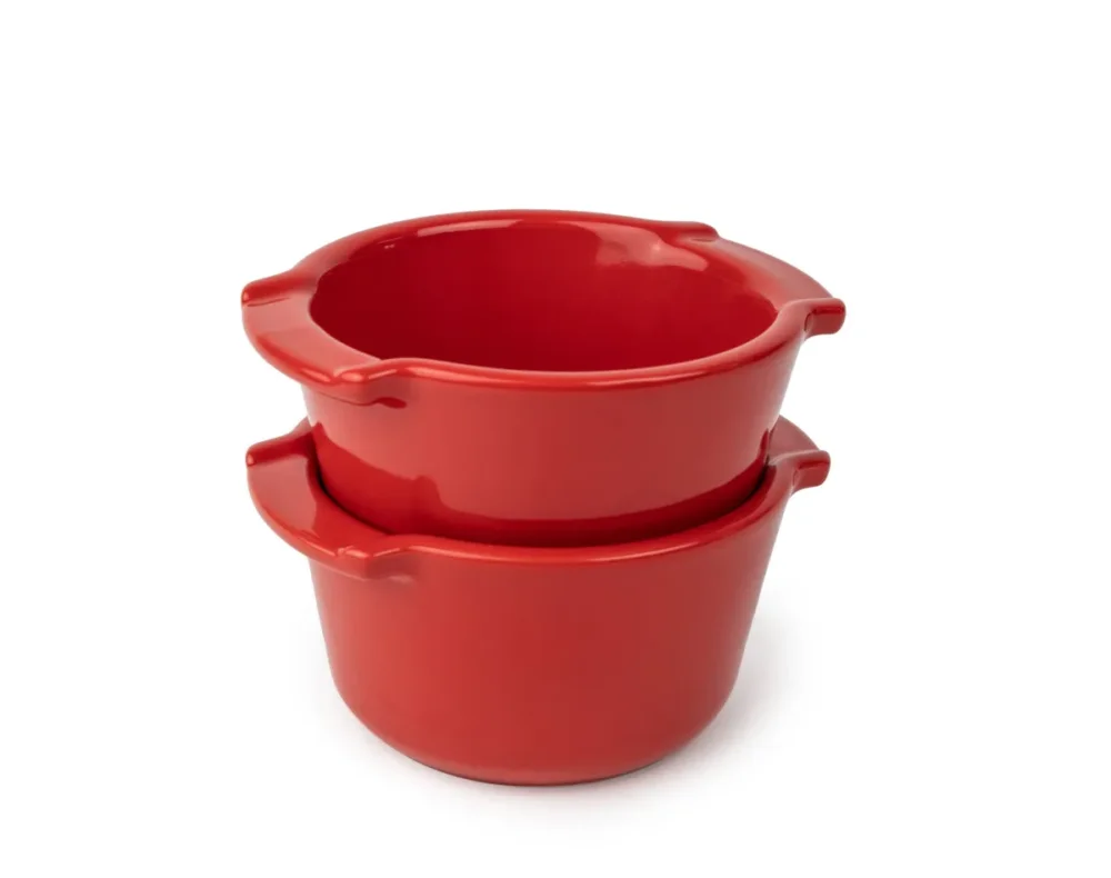 Plat à four rond rouge porcelaine Ø 11 cm Appolia Peugeot Saveurs Dernier Modèle