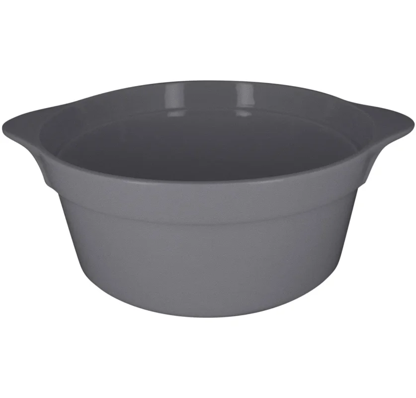 Cocotte rond gris porcelaine vitrifiée Ø 28,2 cm Chefs Fusion Rak Seulement Aujourd’hui
