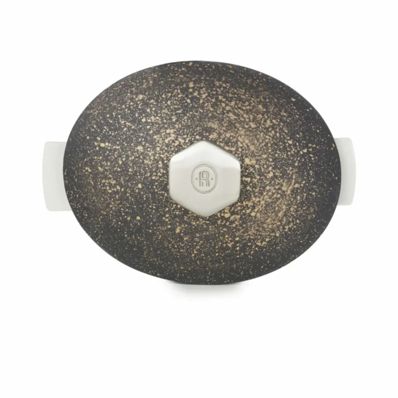 Couvercle pour cocotte ovale noir porcelaine culinaire 32,5x26,5 cm Revolution 2 Revol Nouveauté