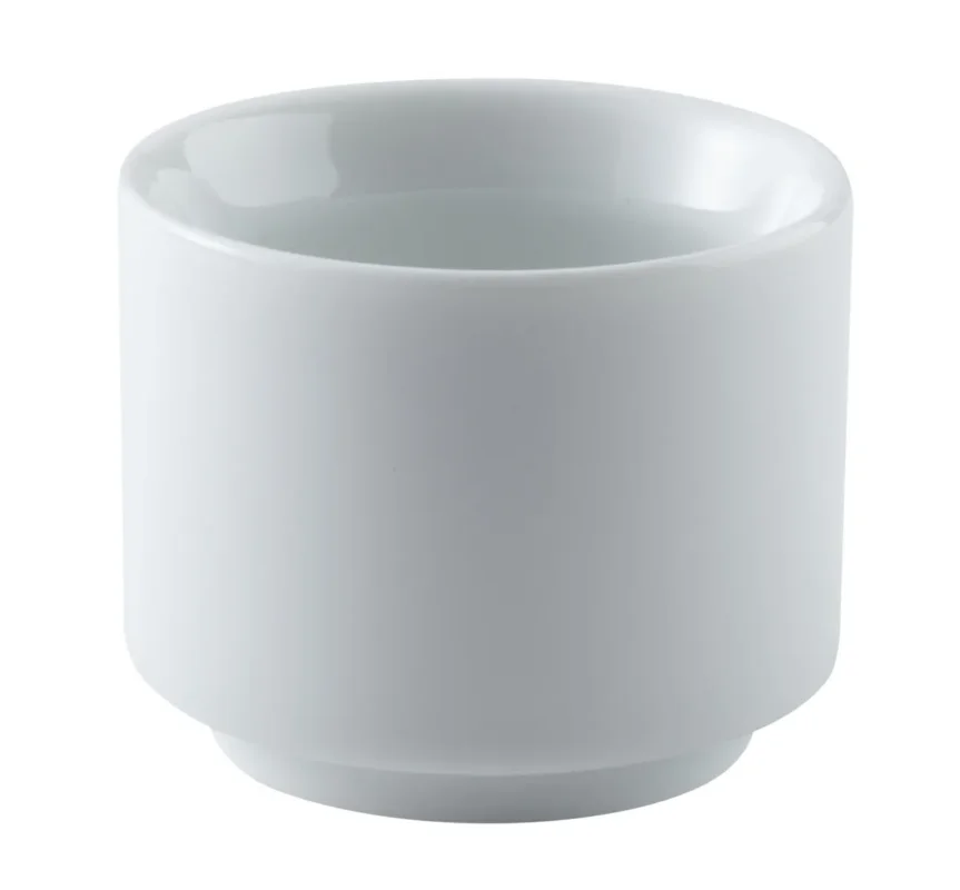 Coquetier rond blanc porcelaine Ø 5 cm Cafett Pro.mundi Populaire