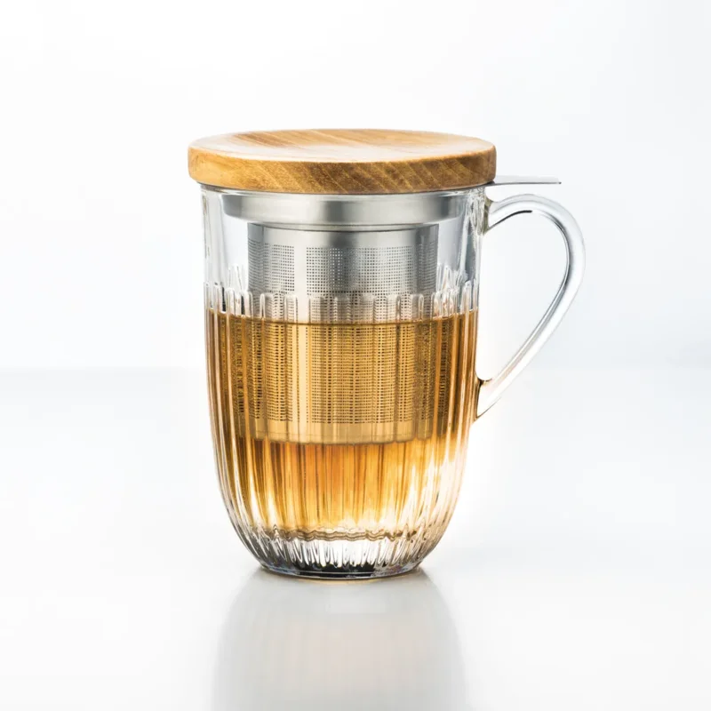 Achat Immédiat Théière avec couvercle rond transparent verre pressé 36 cl Ø 9 cm Ouessant La Rochere