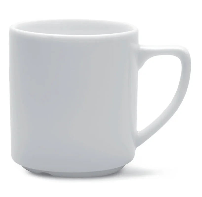 Livraison Gratuite Mug rond blanc porcelaine 30 cl Ø 8 cm Cafett Pro.mundi