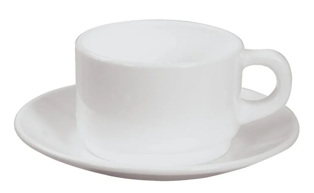 Tasse à déjeuner rond blanc verre opal 28 cl Ø 9,2 cm Opal Blanc Arcoroc Expédié Aujourd’hui