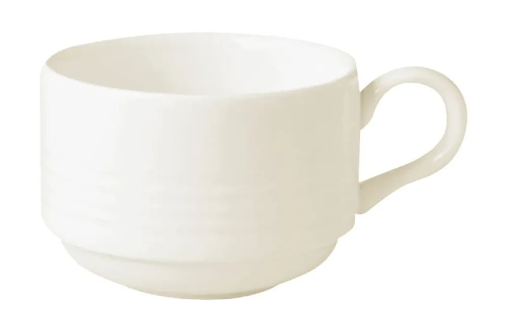 Tasse à thé rond ivoire porcelaine vitrifiée 23 cl Ø 8,5 cm Rondo Rak Livraison Express