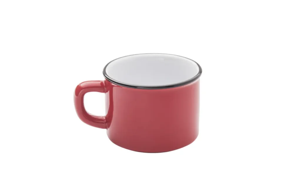 Mug rond noir grès émaillé 25 cl Ø 8,5 cm Bistrot Pro.mundi Prix Réduit