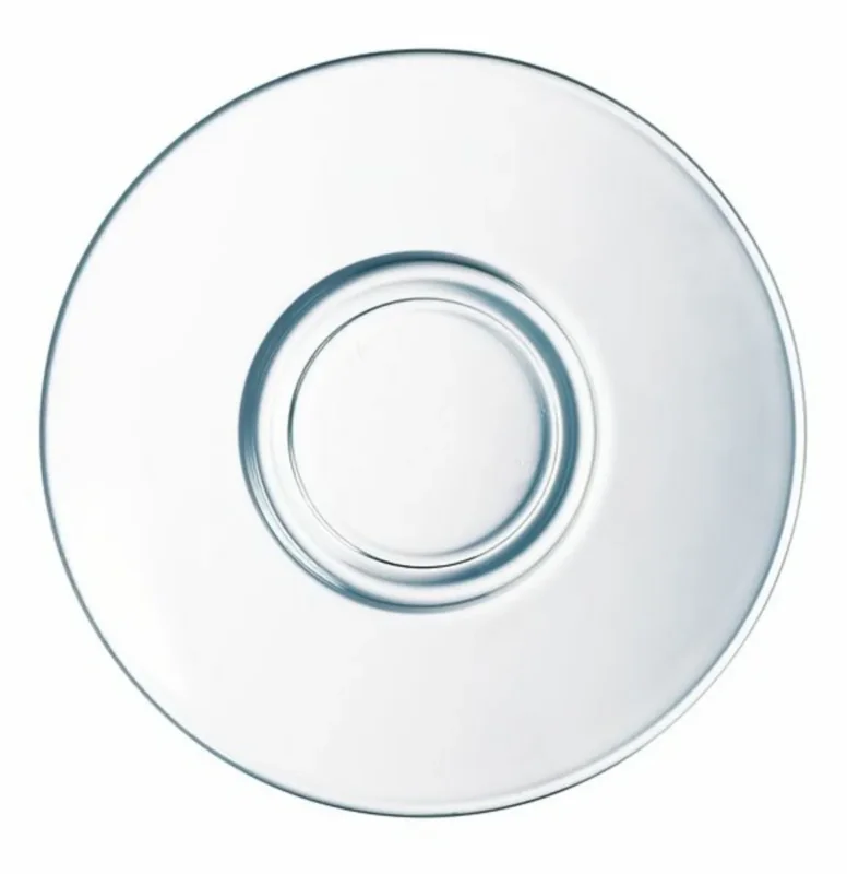 Marque Sous-tasse à expresso rond transparent verre trempé Ø 12 cm Aroma Arcoroc