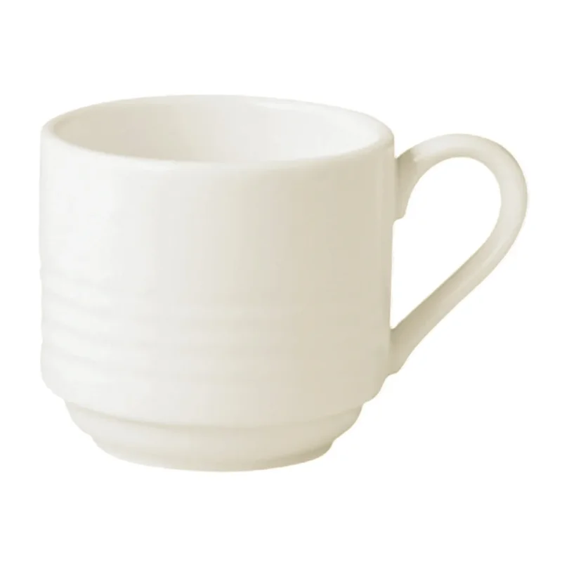 Tasse à expresso rond ivoire porcelaine vitrifiée 9 cl Ø 6 cm Rondo Rak Top Vente