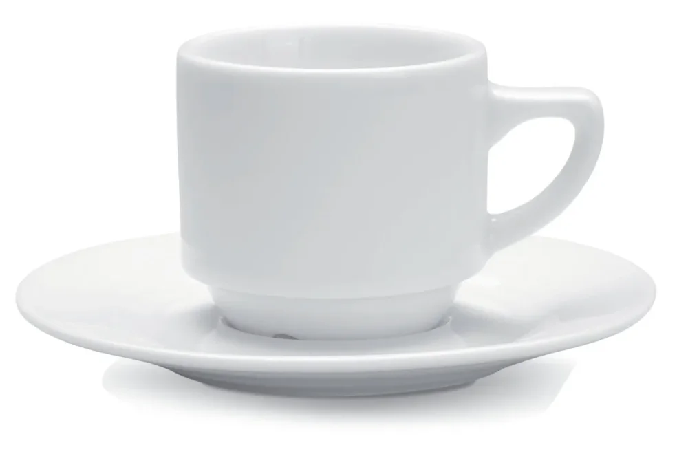 Tasse à café rond blanc porcelaine 14 cl Ø 7,5 cm Cafett Pro.mundi Prix Promo