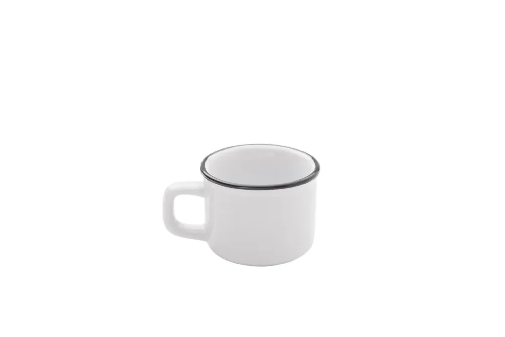 Tasse à expresso rond blanc grès émaillé 6 cl Ø 5,5 cm Bistrot Pro.mundi Nouvelle Collection