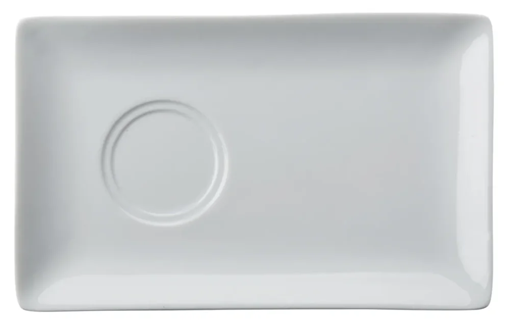Prix Choc Sous-tasse à thé / déjeuner gourmand rectangulaire blanc porcelaine 21 cm Edina Pro.mundi