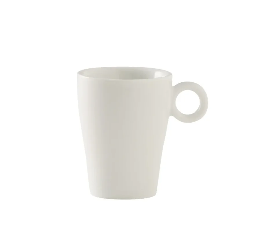 Tasse à expresso rond blanc porcelaine 8 cl Ø 5,2 cm Slim O Pro.mundi Vente Directe