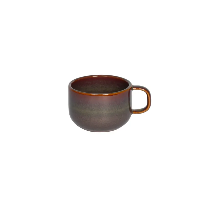 Tasse à thé rond Marron Bleu grès émaillé 21 cl Ø 8,5 cm Amber Accolade Acheter Direct