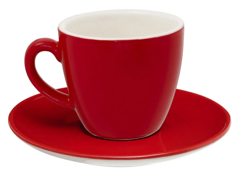 Tasse à cappuccino / thé rond rouge porcelaine 20 cl Ø 9 cm Emotions Pro.mundi Prix Réduit