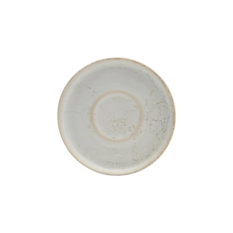 Sous tasse à thé rond beige grès émaillé Ø 14 cm Sand Accolade Seulement Aujourd’hui