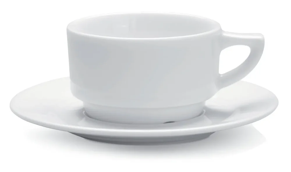 Sous-tasse à thé rond blanc porcelaine Ø 14,5 cm Cafett Pro.mundi Soldes