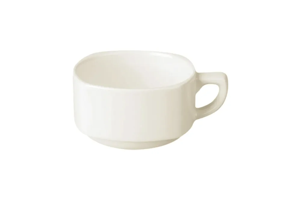 Tasse à thé carré ivoire porcelaine vitrifiée 23 cl Ø 9,3 cm Ska Rak Réduction