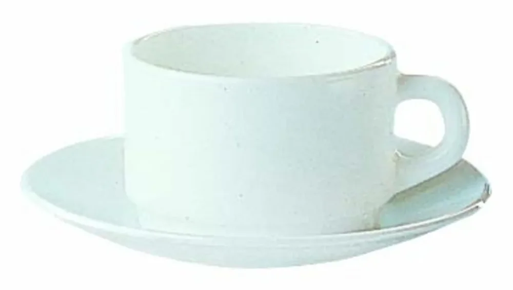 Sous-tasse à thé rond blanc verre opal Ø 14 cm Opal Blanc Arcoroc Offre Exclusive