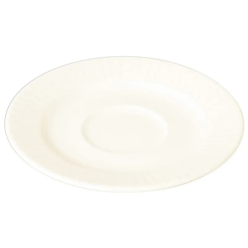 Sous-tasse à expresso rond ivoire porcelaine vitrifiée Ø 13 cm Ondine Rak Commander Maintenant