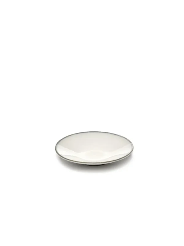 Nouvelle Collection Sous tasse à café rond blanc grès émaillé Ø 14 cm Inku Serax