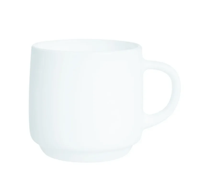 Tasse avec anses rond blanc verre opal 19 cl Ø 9,7 cm Intensity Baril Arcoroc Quantité Limitée