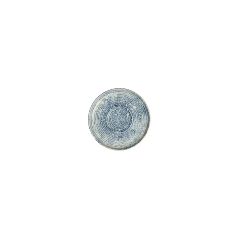 Sous tasse à thé rond bleu grès émaillé Ø 14 cm Ice Accolade Top Vente