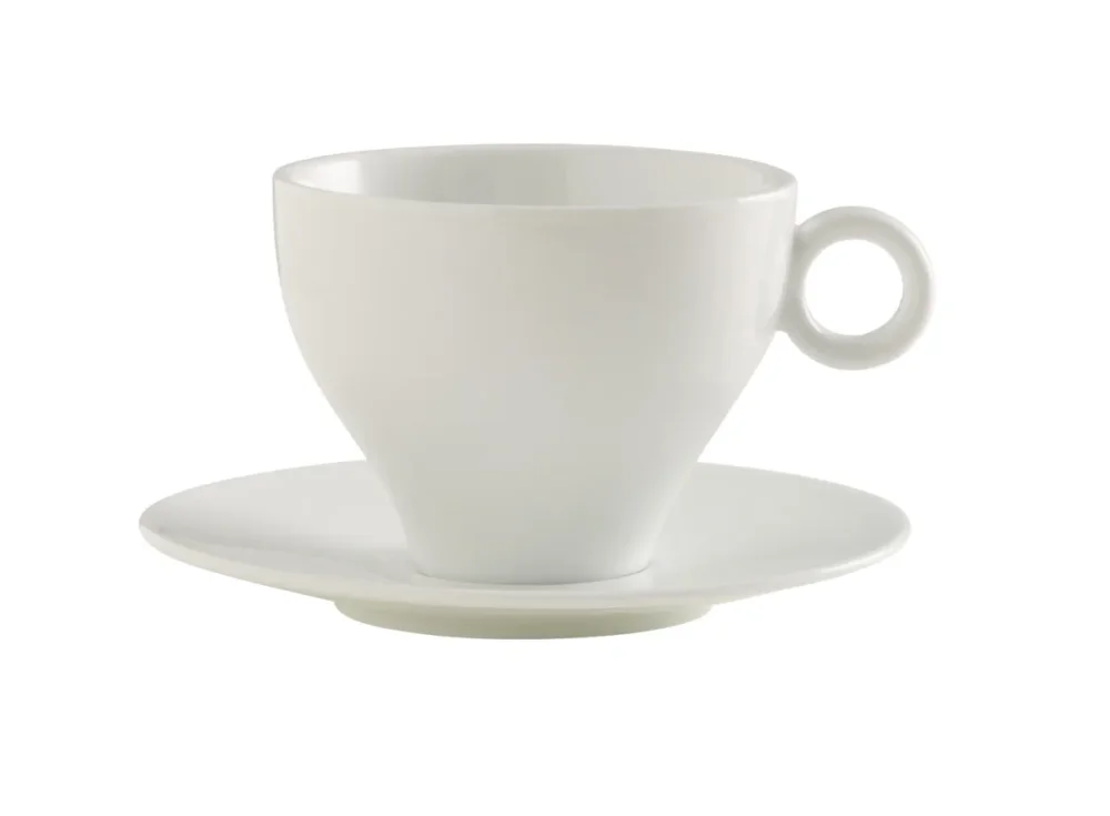 Bon Marché Sous-tasse à thé rond blanc porcelaine Ø 13 cm Slim O Pro.mundi