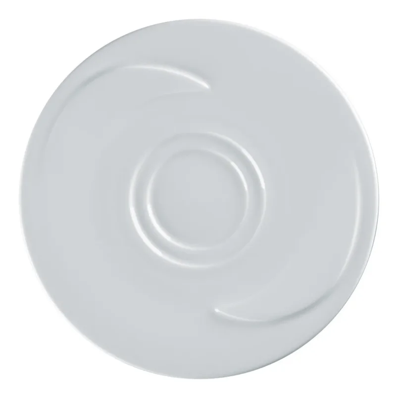 Sous-tasse à café lungo rond blanc porcelaine vitrifiée Ø 15 cm Delissea Rak Soldes