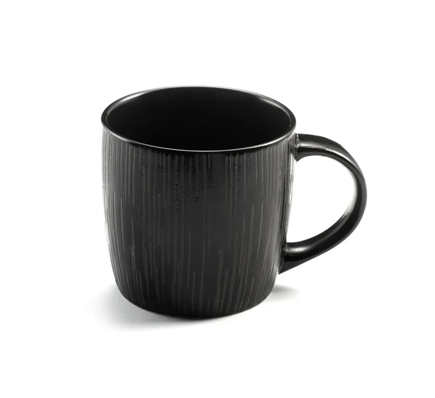 Tasse rond noir grès émaillé 28 cl Magma Medard De Noblat Vente Directe