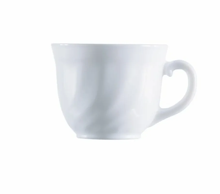 Tasse à thé rond blanc verre opal 22 cl Ø 8,7 cm Trianon Arcoroc Remise