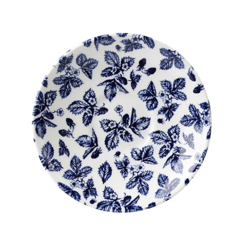 Affaire À Saisir Sous tasse rond Georgian Bramble Blue porcelaine vitrifiée Ø 14,1 cm Vintage Prints Bramble Churchill