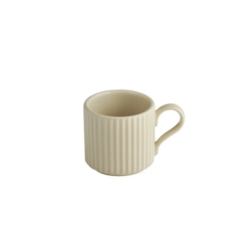 Remise Tasse à expresso empilable rond beige porcelaine 8 cl Ø 6 cm The Grid Aps