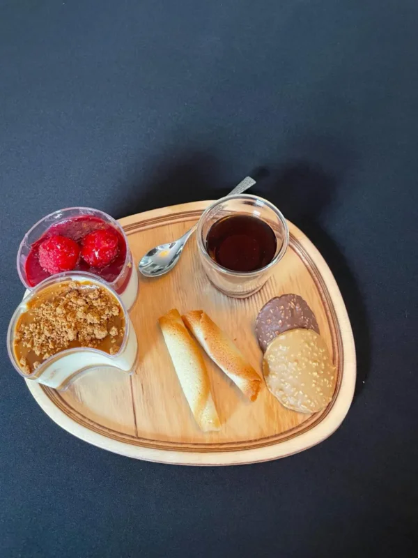Marque Plateau café gourmand irrégulier bouleau 26 cm De La Roca