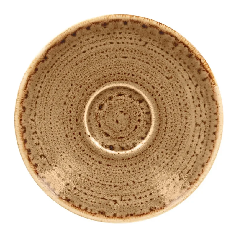 Vente Directe Sous tasse à espresso rond marron porcelaine vitrifiée Ø 12,5 cm Twirl Rak