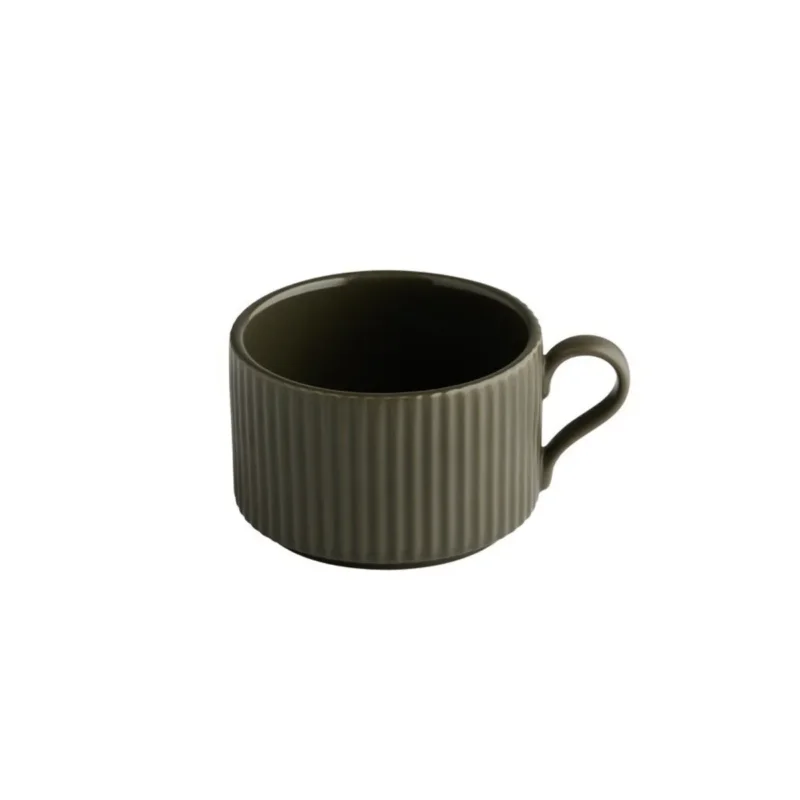 Tasse à thé empilable rond marron porcelaine 20 cl Ø 9 cm The Grid Aps Vente Directe