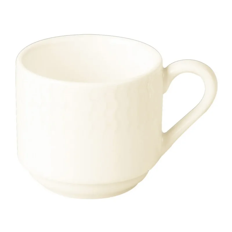 Offre Spéciale Tasse à expresso rond ivoire porcelaine vitrifiée 9 cl Ø 6 cm Ondine Rak