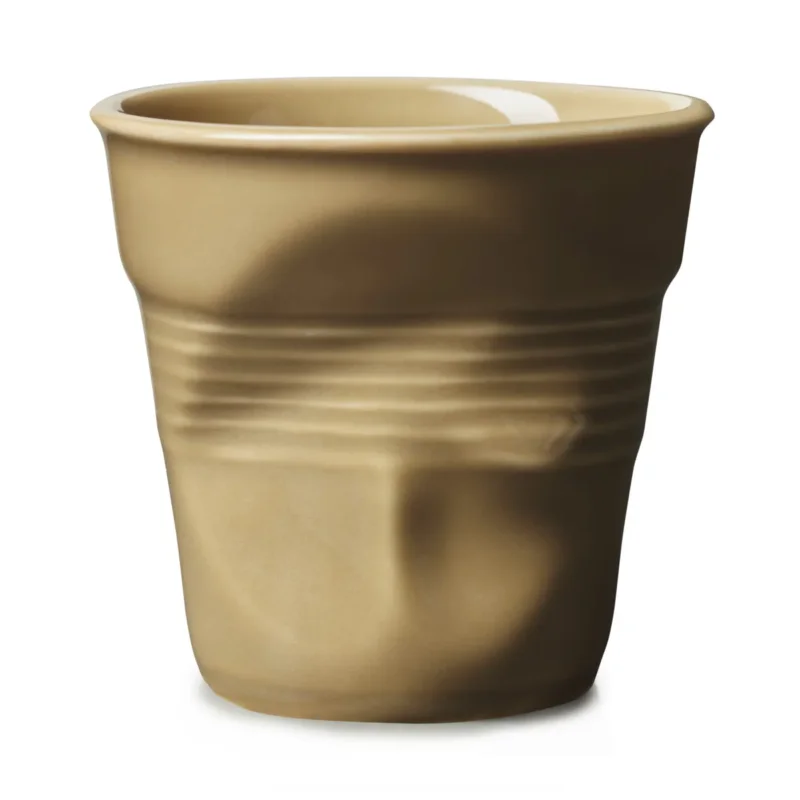 Gobelet expresso conique havane porcelaine 8 cl Ø 6,5 cm Froisse Revol Populaire