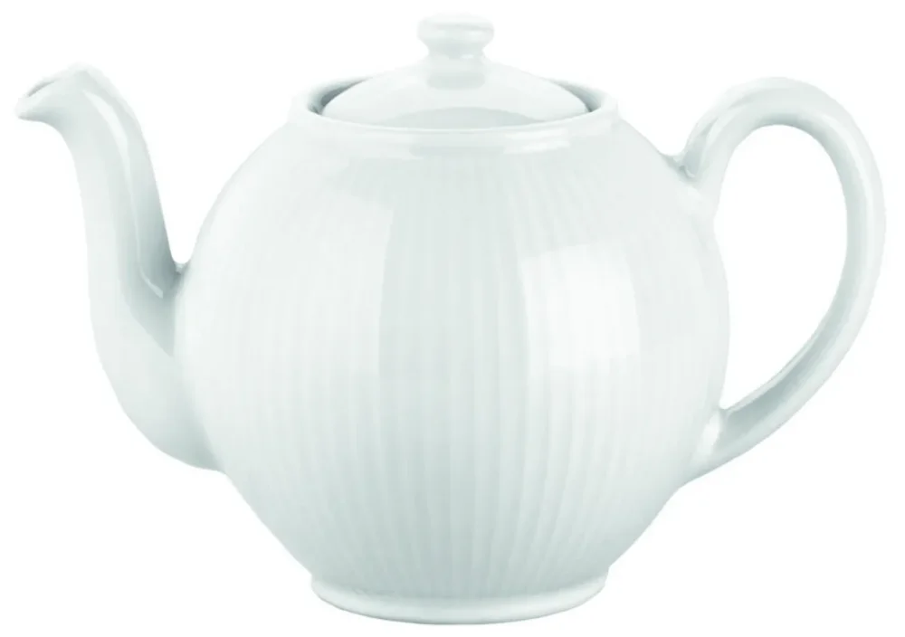 Théière blanc porcelaine culinaire 150 cl Plisse Pillivuyt Solde
