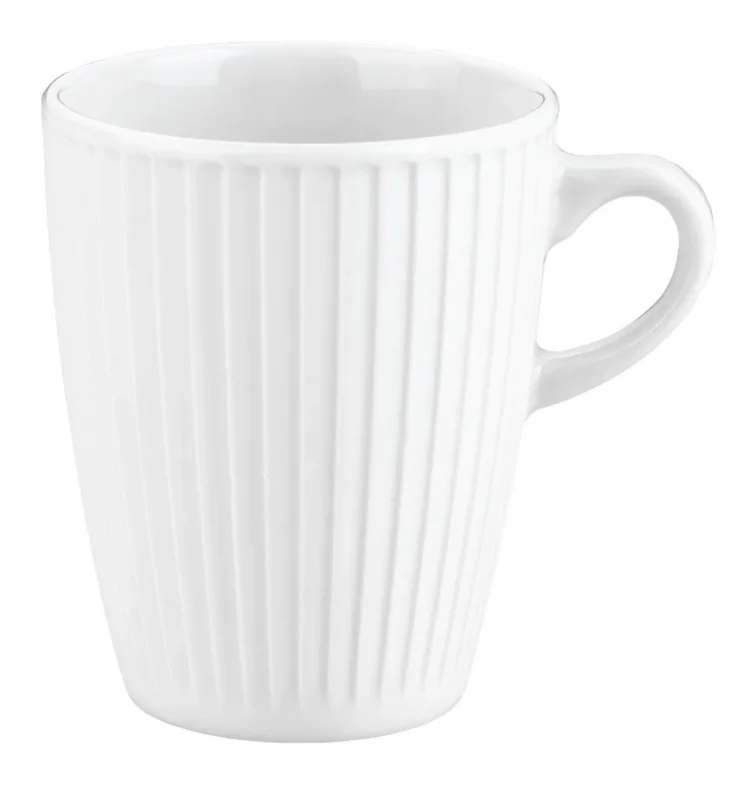 Petit Prix Mug blanc porcelaine culinaire 27 cl Plisse Pillivuyt
