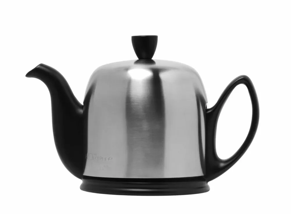 Théière avec couvercle noir porcelaine 70 cl Ø 22,5 cm Salam Degrenne Nouvelle Collection