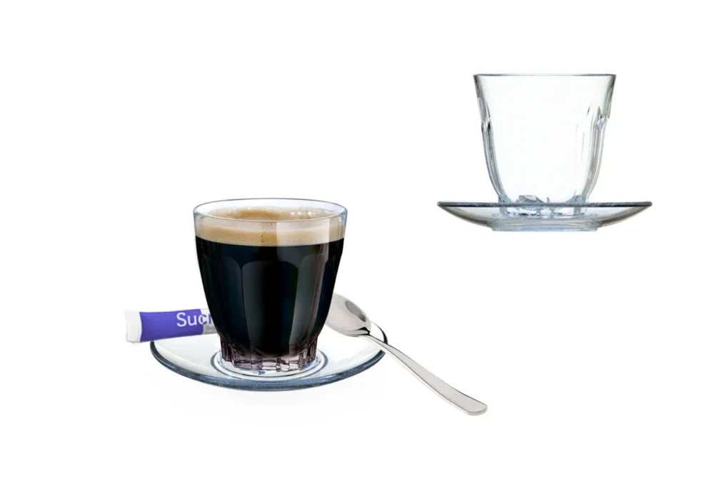 Sous tasse à café transparent verre trempé Ø 112 mm Arcadie Arcoroc Usine Directe