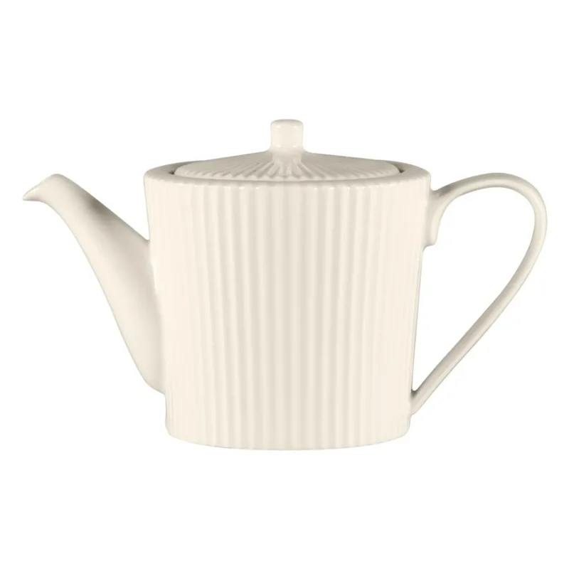 Théière avec couvercle rond blanc porcelaine bone china 62,4 cl Ø 12,7 cm Spectra Rak Usine Directe