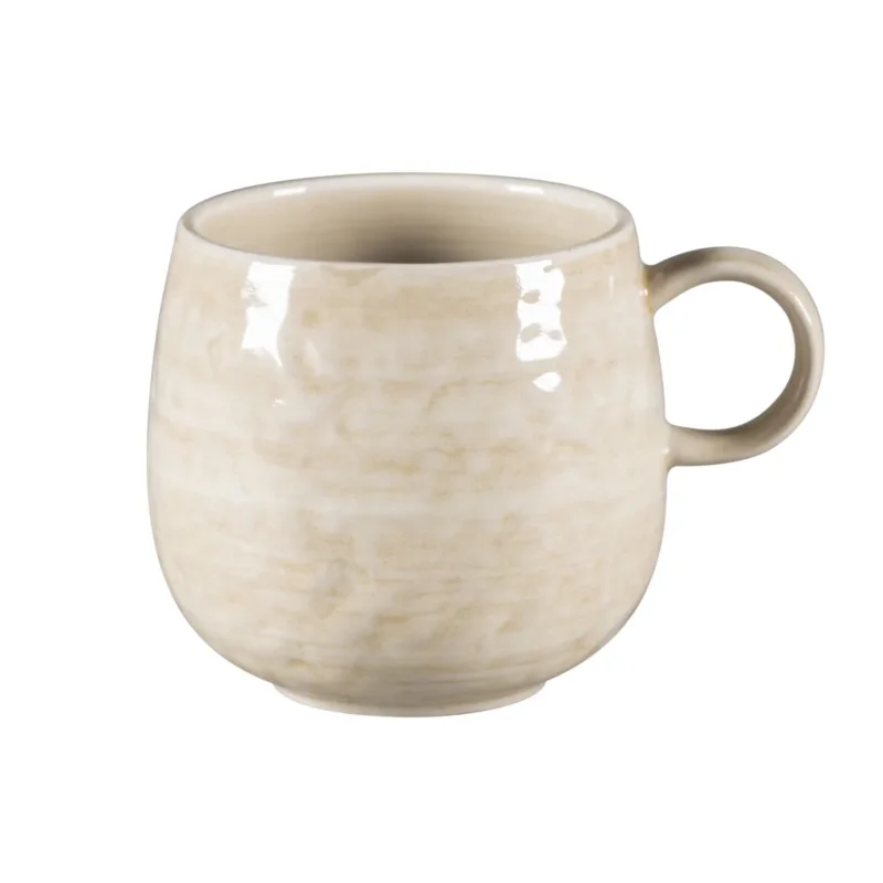 Mug rond vanilla porcelaine vitrifiée 33 cl Ø 9 cm Krush Rak Populaire