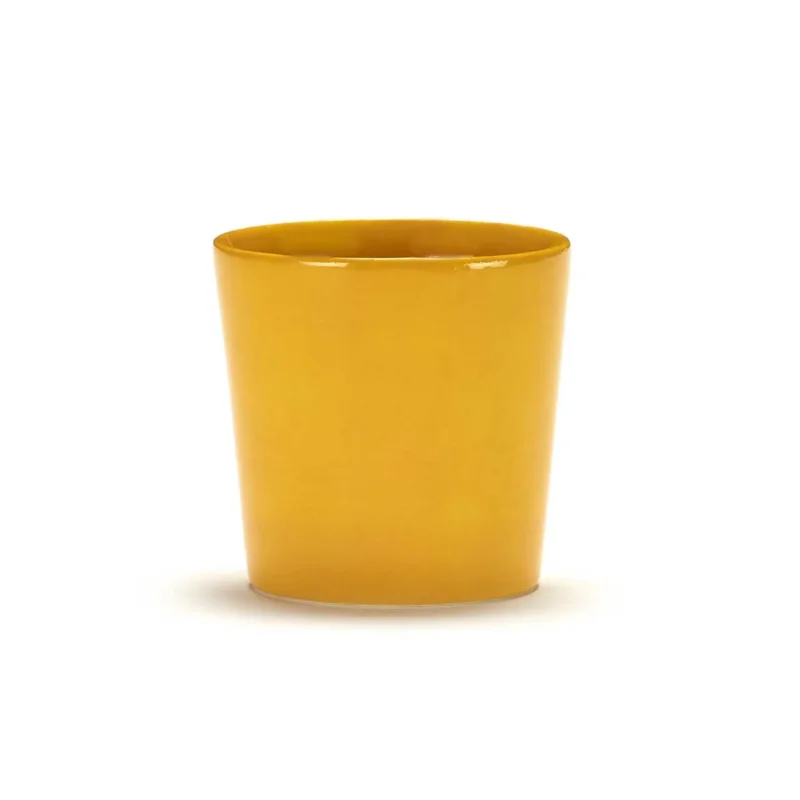 Tasse à café rond sunny yellow grès émaillé 25 cl Ø 7,5 cm Feast By Ottolenghi Serax Pas Cher