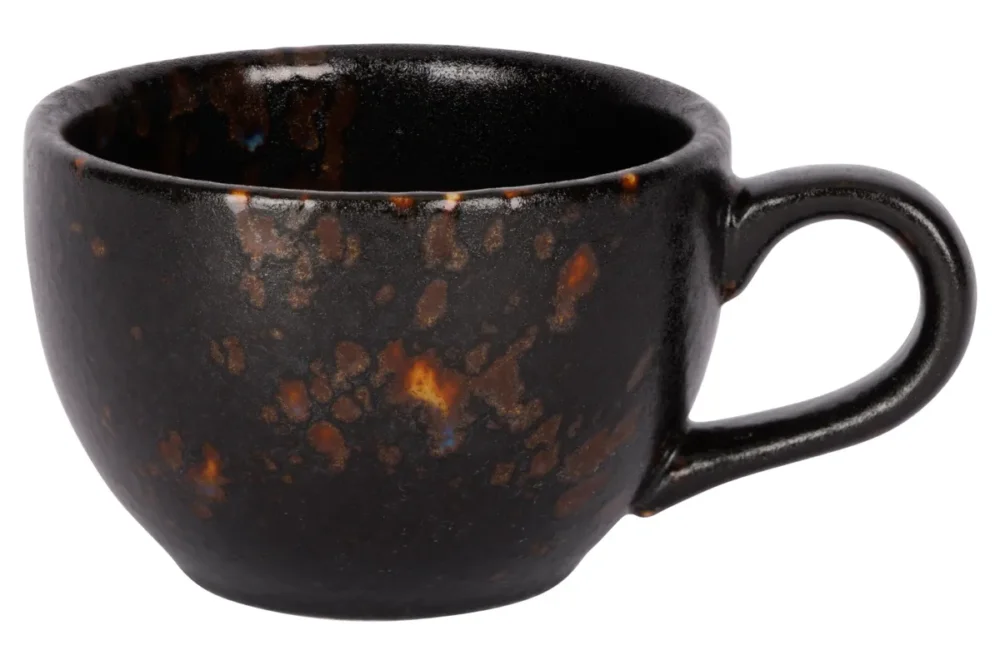 Tasse à espresso noir porcelaine 7 cl Ø 7 cm Etna Proof Affaire À Saisir